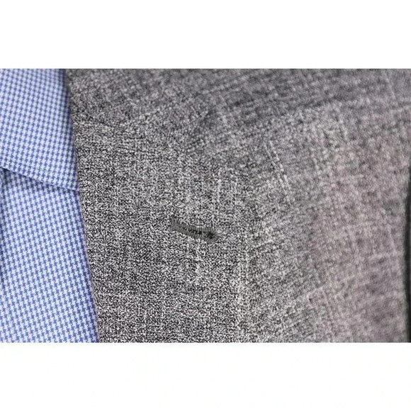 Armani Collezioni Current Silver/Black Woven Viscose 2-Btn Sportcoat Blazer 44L - Picture 5 of 11